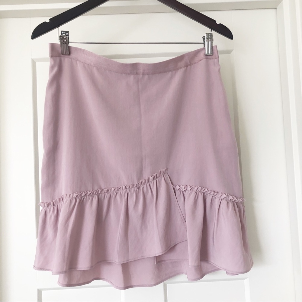 NWOT Banana Republic Lilac Silky Ruffle Skirt